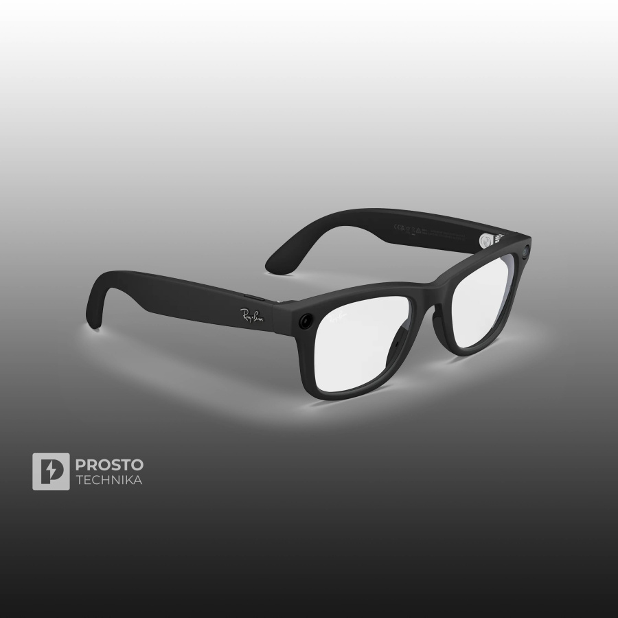 Ray-Ban Wayfarer (Gen 2) Матовый Чёрный с Прозрачными Линзами (Matte Black/Clear)